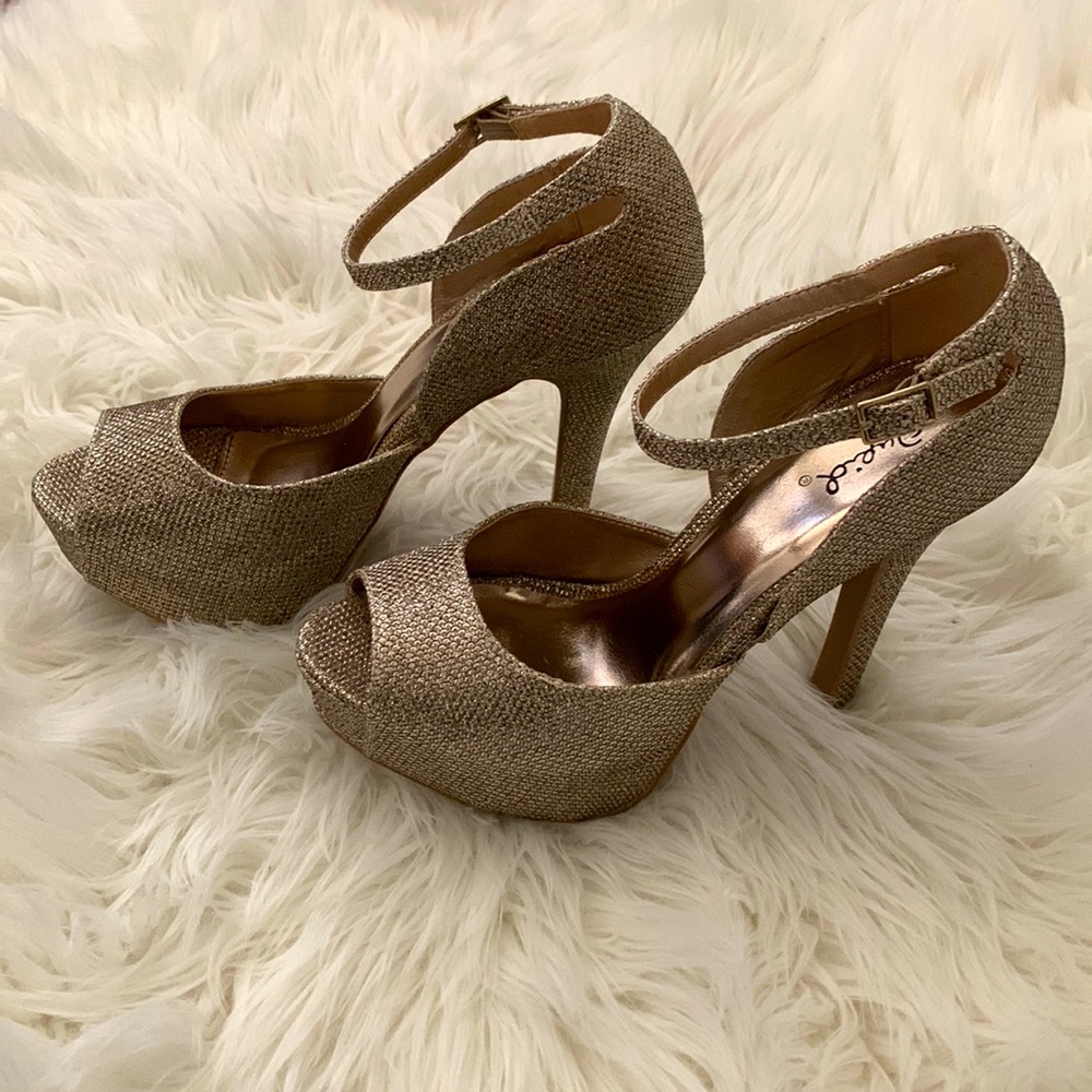 Qupid Platform Peeptoe Heels